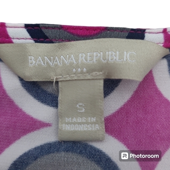 Banana Republic Stretch Geometric Cowl Neck Belted Dress Purple Size Small - Picture 4 of 11